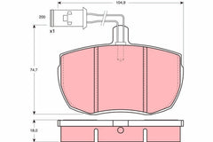 Bremsbelagsatz Scheibenbremse Vorderachse für FORD IVECO ROVER LAND LTI TRANSIT