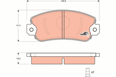 Bremsbelagsatz Scheibenbremse Vorderachse für DAIHATSU FIAT LANCIA SEAT