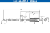 Bremsschlauch Vorderachse für CITROËN OPEL C3 AIRCROSS II Van CROSSLAND X /