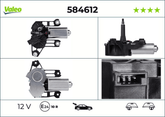 Wischermotor hinten für CITROËN FIAT PEUGEOT NEMO Großraumlimousine