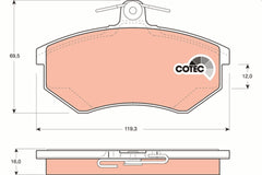 Bremsbelagsatz Scheibenbremse Vorderachse für VW SEAT GOLF III PASSAT B3/B4