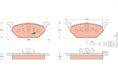 Bremsbelagsatz Scheibenbremse Vorderachse für VW SKODA SEAT AUDI JETTA IV BORA