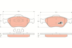 Bremsbelagsatz Scheibenbremse Vorderachse für FORD MAZDA FIESTA V IV FUSION Van