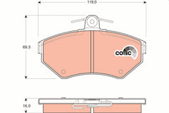 Bremsbelagsatz Scheibenbremse Vorderachse für VW SEAT GOLF III Variant CADDY II