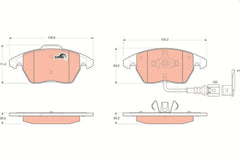 Bremsbelagsatz Scheibenbremse Vorderachse für VW SKODA SEAT AUDI TOURAN PASSAT