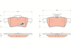 Bremsbelagsatz Scheibenbremse Hinterachse für RENAULT SAAB FORD OPEL VOLVO