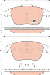 Bremsbelagsatz Scheibenbremse Vorderachse für CITROËN PEUGEOT DS DS5 C4 GRAND