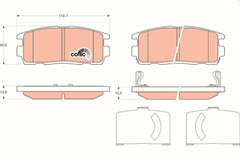 Bremsbelagsatz Scheibenbremse Hinterachse für CHEVROLET OPEL SUZUKI CAPTIVA Van