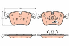 Bremsbelagsatz Scheibenbremse Vorderachse für CITROËN PEUGEOT C4 PICASSO II