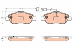 Bremsbelagsatz Scheibenbremse Vorderachse für FIAT PANDA / CLASSIC