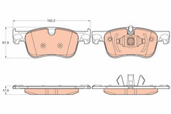 Bremsbelagsatz Scheibenbremse Vorderachse für CITROËN OPEL C4 PICASSO II GRAND