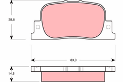 Bremsbelagsatz Scheibenbremse Hinterachse für TOYOTA CAMRY PRIUS Liftback