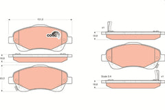 Bremsbelagsatz Scheibenbremse Vorderachse für TOYOTA LOTUS AVENSIS Kombi