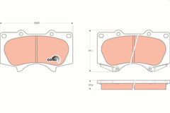 Bremsbelagsatz Scheibenbremse Vorderachse für TOYOTA MITSUBISHI LAND CRUISER