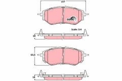 Bremsbelagsatz Scheibenbremse Vorderachse für SUBARU OUTBACK LEGACY IV TRIBECA