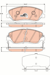 Bremsbelagsatz Scheibenbremse Vorderachse für HYUNDAI SSANGYONG KIA SANTA FÉ II