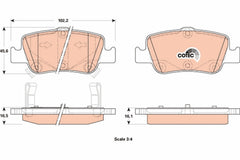 Bremsbelagsatz Scheibenbremse Hinterachse für TOYOTA AURIS COROLLA Stufenheck