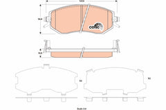 Bremsbelagsatz Scheibenbremse Vorderachse für SUBARU TOYOTA FORESTER IMPREZA