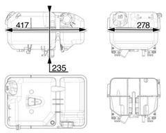 Ausgleichsbehälter Kühlmittel für DAF CF XF