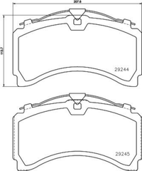 Bremsbelagsatz Scheibenbremse Hinterachse für MERCEDES-BENZ ACTROS MP4 / MP5