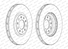 2x Bremsscheibe Vorderachse für ALFA ROMEO FIAT JEEP 159 Sportwagon BRERA