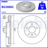 2x Bremsscheibe Vorderachse für FORD VOLVO C-MAX II FOCUS Turnier Stufenheck