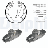 Bremsbackensatz Hinterachse für AUDI SEAT SKODA VW 80 B3 Stufenheck 90 A2