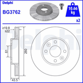 2x Bremsscheibe Vorderachse für LADA NISSAN RENAULT DACIA LARGUS Kasten/Kombi