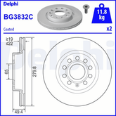 2x Bremsscheibe Vorderachse für AUDI SEAT SKODA VW A3 Sportback Cabriolet ALTEA