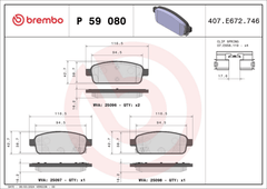 Bremsbelagsatz Scheibenbremse Hinterachse für OPEL VAUXHALL CHEVROLET AMPERA