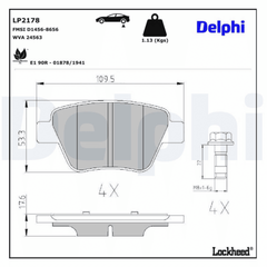 Bremsbelagsatz Scheibenbremse Hinterachse für AUDI SEAT SKODA VW A1 Sportback
