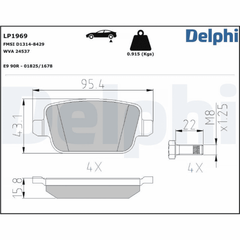Bremsbelagsatz Scheibenbremse Hinterachse für FORD VOLVO LAND ROVER FOCUS II