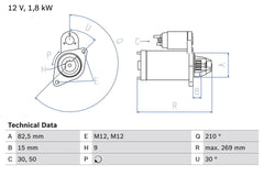 Anlasser Starter für AUDI VW SKODA MULTICAR FERRARI A4 B5 Avant B6 80 B3
