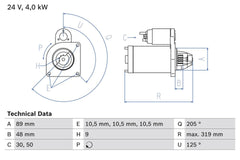 Anlasser Starter für MERCEDES-BENZ MAZ ATEGO 2 AXOR LK/LN2 VARIO