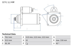 Anlasser Starter für VW SKODA AUDI SEAT JETTA III PASSAT B6 Variant B7 TOURAN