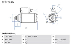 Anlasser Starter für VW AUDI SEAT SKODA PASSAT B6 Variant GOLF V CC JETTA III