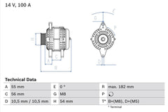 Lichtmaschine Generator für OPEL ASTRA G Caravan CC Stufenheck ZAFIRA A