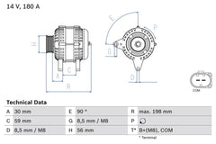Lichtmaschine Generator für AUDI A6 C6 Avant Allroad Q7 Van A4 B8
