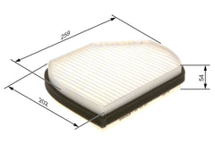 Filter Innenraumluft für MERCEDES-BENZ CHRYSLER C-KLASSE T-Model E-KLASSE CLK