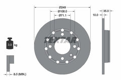 2x Bremsscheibe Hinterachse für OPEL PEUGEOT CITROËN DS FIAT JEEP ALFA ROMEO