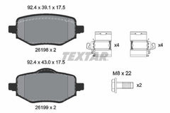 Bremsbelagsatz Scheibenbremse Hinterachse für OPEL PEUGEOT CITROËN DS FIAT JEEP