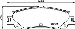Bremsbelagsatz Scheibenbremse Hinterachse für TOYOTA LAND CRUISER HILUX IX