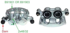 Bremssattel Vorderachse rechts für MERCEDES-BENZ VITO Mixto Tourer MARCO POLO