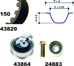 Zahnriemensatz für AUDI SEAT SKODA VW A4 B5 Avant B6 Cabriolet B7 A6 C5