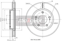2x Bremsscheibe Vorderachse für MITSUBISHI LANCER VII Kombi CARGO Kasten/Kombi