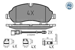 Bremsbelagsatz Scheibenbremse Vorderachse für FORD TRANSIT V363 Bus Kasten