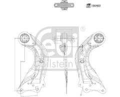 Querlenker Hinterachse rechts für MAZDA 3 Stufenheck