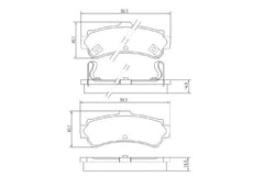 Bremsbelagsatz Scheibenbremse Hinterachse für NISSAN ALMERA I Hatchback