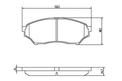 Bremsbelagsatz Scheibenbremse Vorderachse für MITSUBISHI PAJERO PININ I