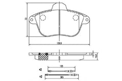 Bremsbelagsatz Scheibenbremse Vorderachse für PEUGEOT 605